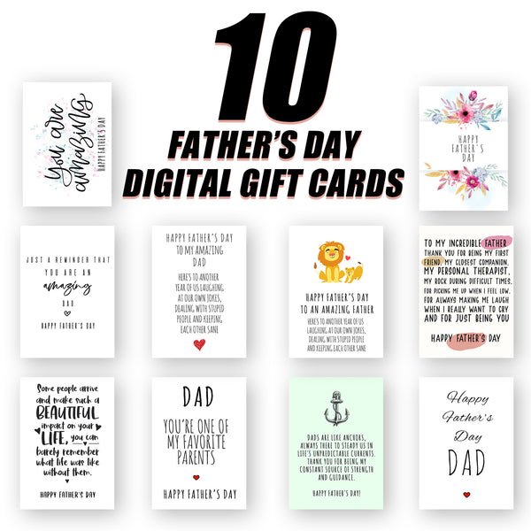 Ultimate Ten Father's Day Cards (Digital) – Coffee & Motivation Company for Free People Printable Gift Card