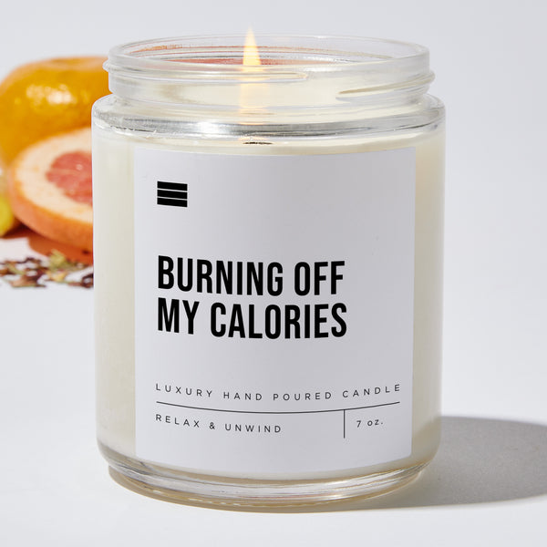 Candles Burning Off My Calories Fitness Luxury Scented Candle Jar Soy Wax Blend 35 hour