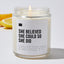 She Believed She Could So She Did - Luxury Candle Jar 35 Hours