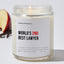 World's 2nd Best Lawyer - Lawyer Luxury Candle
