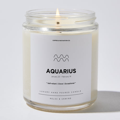 Candles - Aquarius - Zodiac - Coffee & Motivation Co.