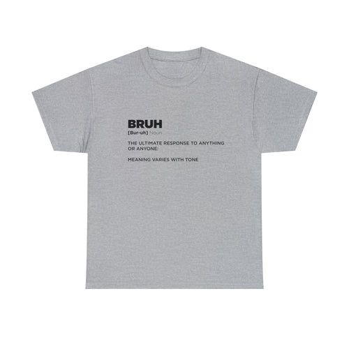 Bruh [bur-uh] Noun The Ultimate Response To Anything Or Anyone: Meaning Varies With Tone - Dad T-Shirt for Men