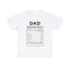 Dad Nutrition Facts  - Dad T-Shirt for Men