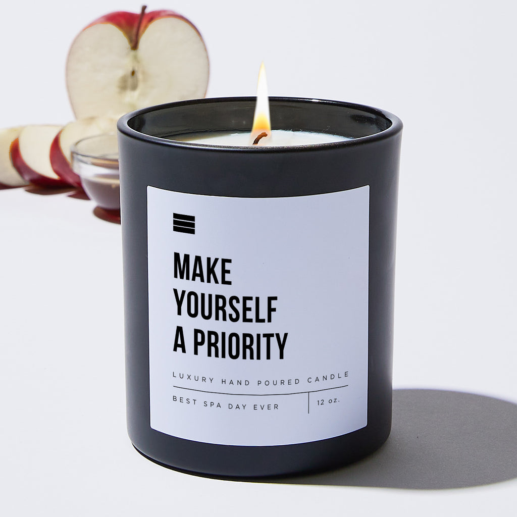 Make Yourself A Priority - Black Luxury Candle 62 Hours