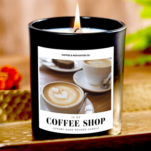 Coffee Shop - Black Luxury Candle 62 Hours
