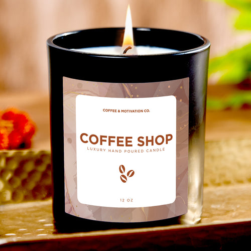 Coffee Shop - Black Luxury Candle 62 Hours