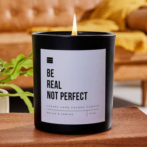 Be Real Not Perfect - Black Luxury Candle 62 Hours