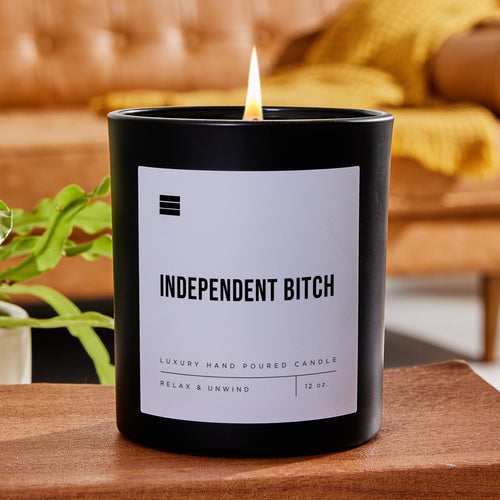 Independent Bitch  - Black Luxury Candle 62 Hours
