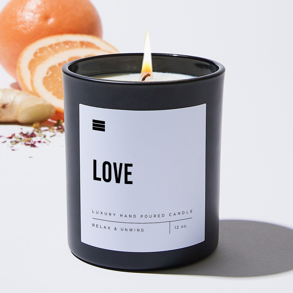 Love - Black Luxury Candle 62 Hours