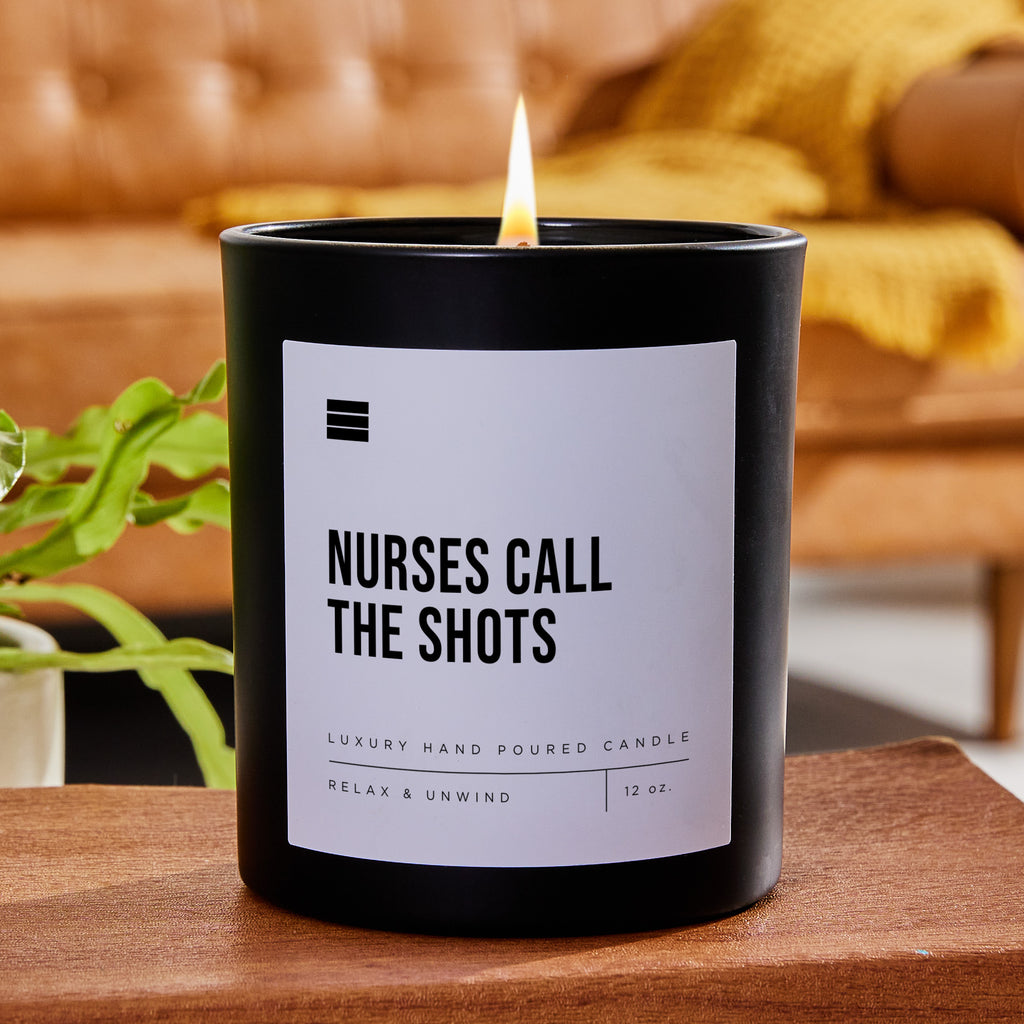 Nurses Call the Shots - Black Luxury Candle 62 Hours