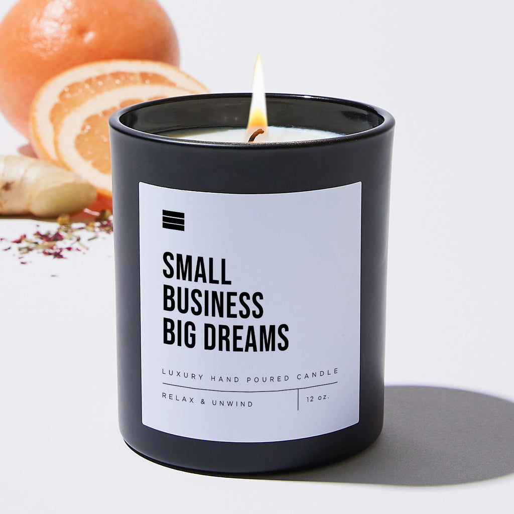 Small Business Big Dreams - Black Luxury Candle 62 Hours