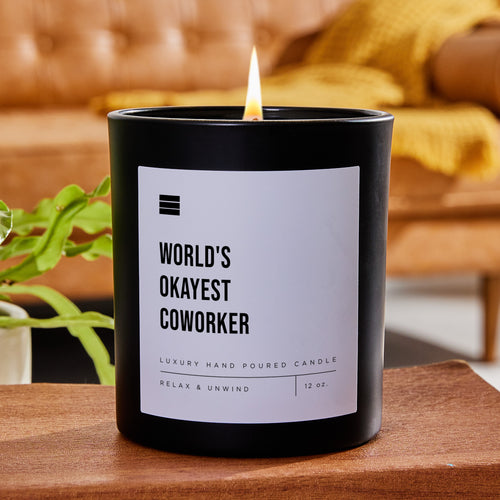 World's Okayest Coworker - Black Luxury Candle 62 Hours