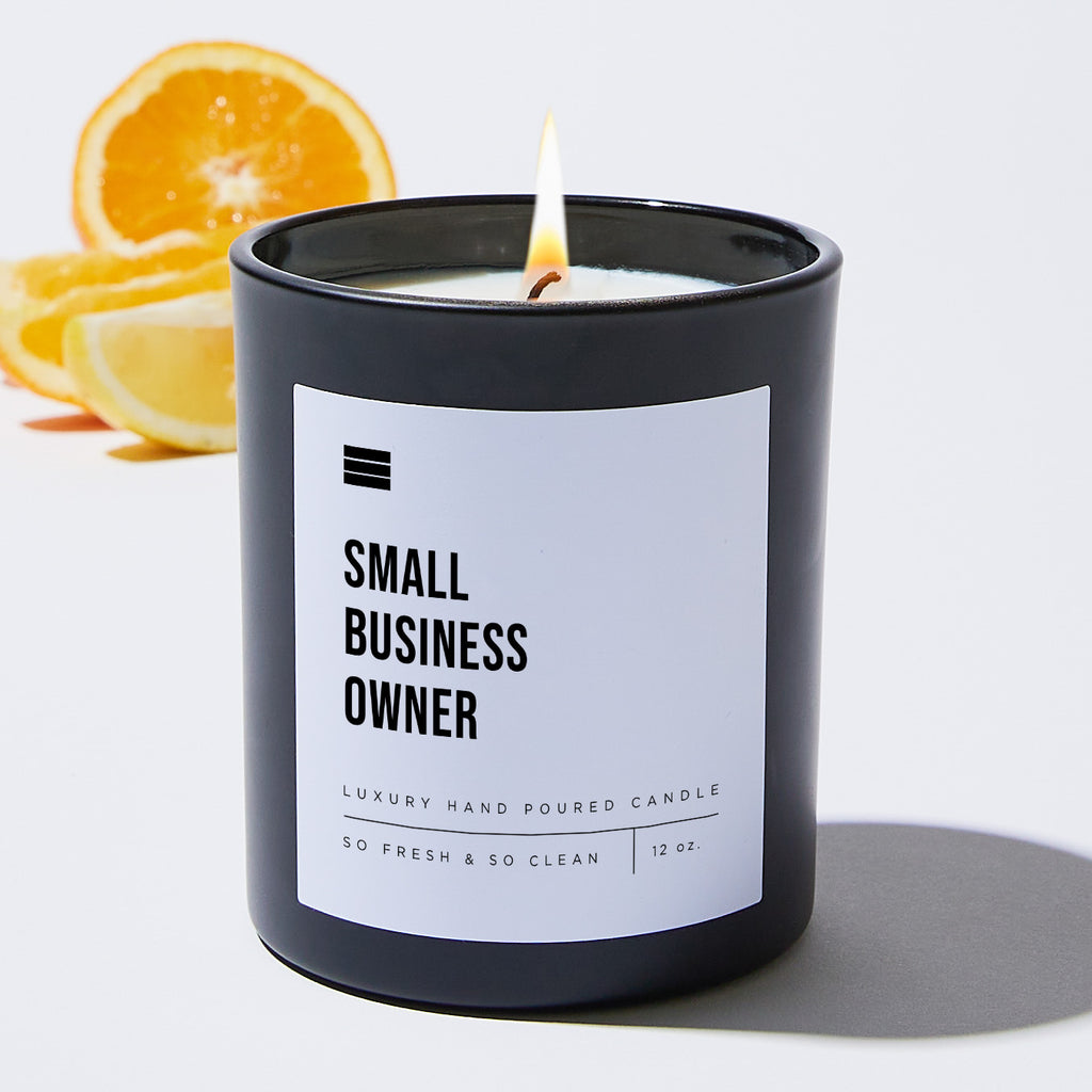 Small Business Owner - Black Luxury Candle 62 Hours