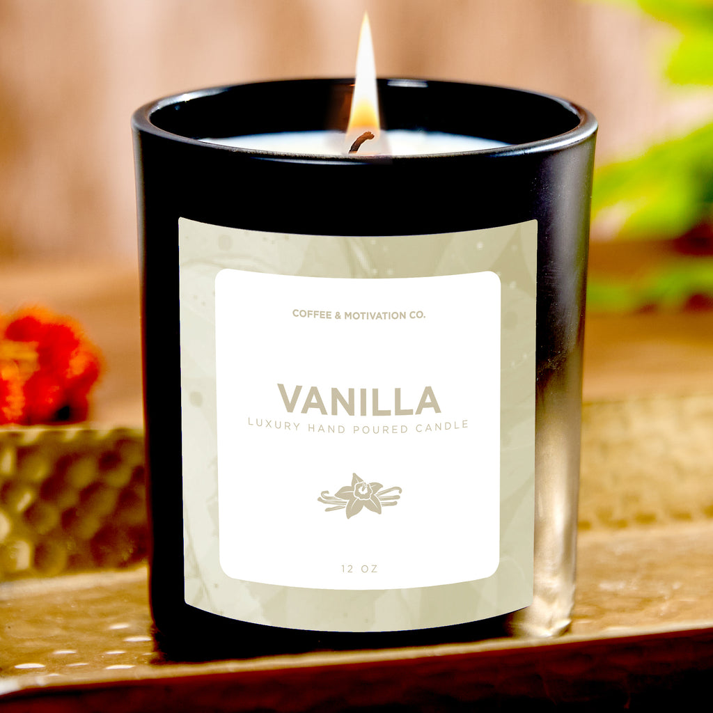 Vanilla - Black Luxury Candle 62 Hours