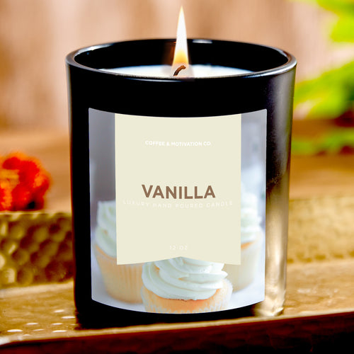 Vanilla - Black Luxury Candle 62 Hours