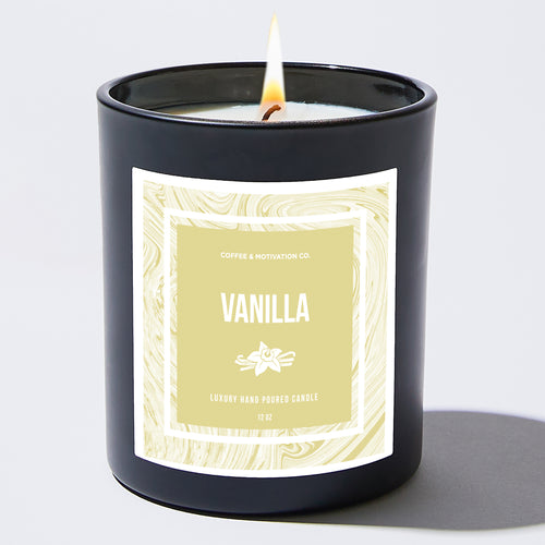 Vanilla - Black Luxury Candle 62 Hours