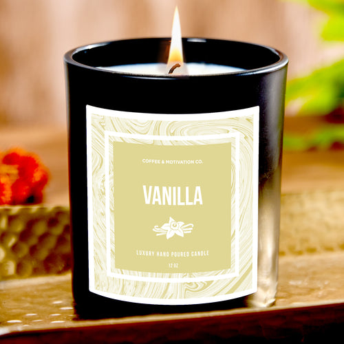Vanilla - Black Luxury Candle 62 Hours