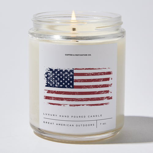 USA Flag - Luxury Candle Jar 35 Hours