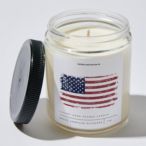 USA Flag - Luxury Candle Jar 35 Hours