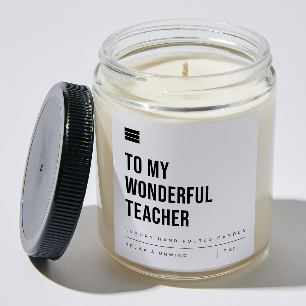 To My Wonderful Teacher - Luxury Candle Jar 35 Hours