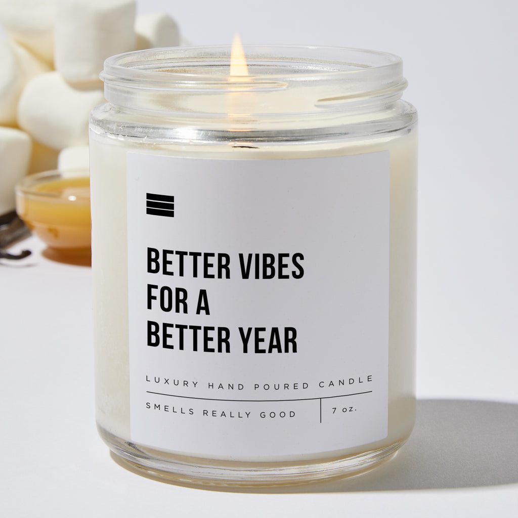 Better Vibes For A Better Year - Luxury Candle Jar 35 Hours