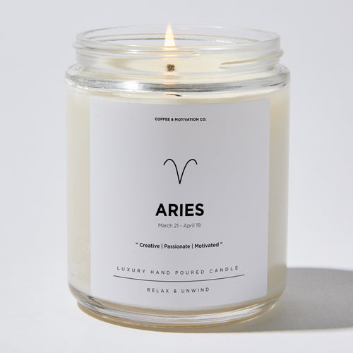 Candles - Aries - Zodiac - Coffee & Motivation Co.