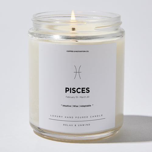 Candles - Pisces - Zodiac - Coffee & Motivation Co.