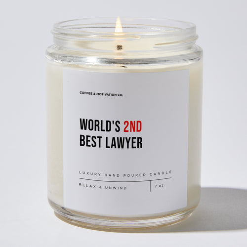 Candles - World's 2nd Best Lawyer - Lawyer - Coffee & Motivation Co.