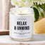 Relax & Unwind - Luxury Candle Jar 35 Hours