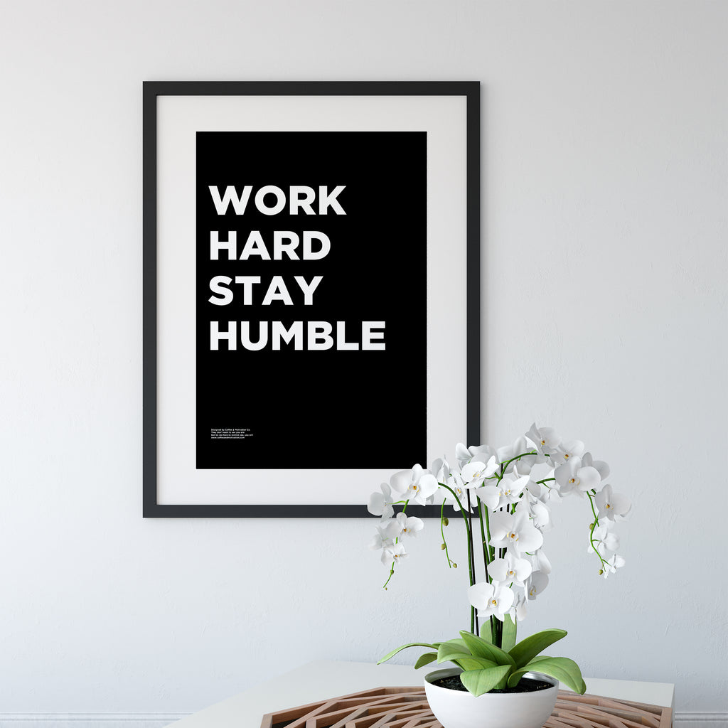 Work Hard Stay Humble - Premium Motivational Canvas Art
