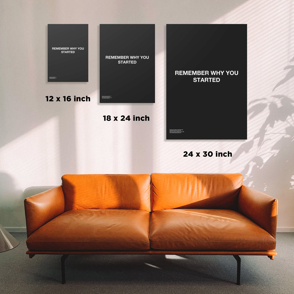 Remember Why You Started - Premium Motivational Canvas Art