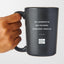 No handouts no favors straight hustle - Matte Black Motivational Coffee Mug